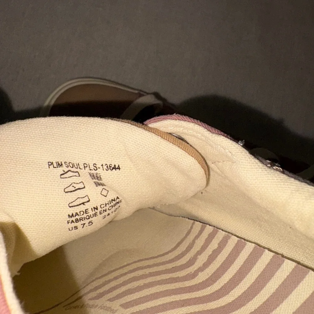 Taos Plim Soul Mauve Tan Canvas Low Top Sneakers Womens 7.5‎ - Picture 5 of 8